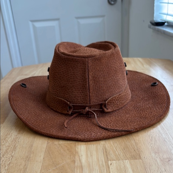 Women’s or Mens Brown Leather Hat main image 4